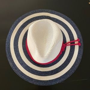 Floppy Straw Hat Americana colors